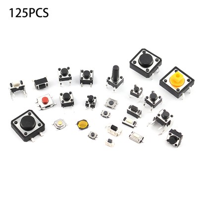 25 Types Assorted Micro Switch Push Tact Button ON/OFF Touch Button Switch Set