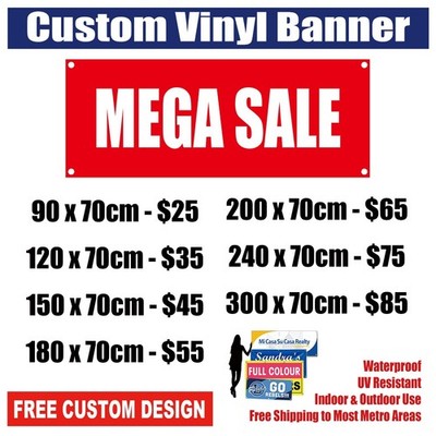 Custom Outdoor Vinyl Banners - FREE Design, Waterproof, UV &amp; Fire Resistant
