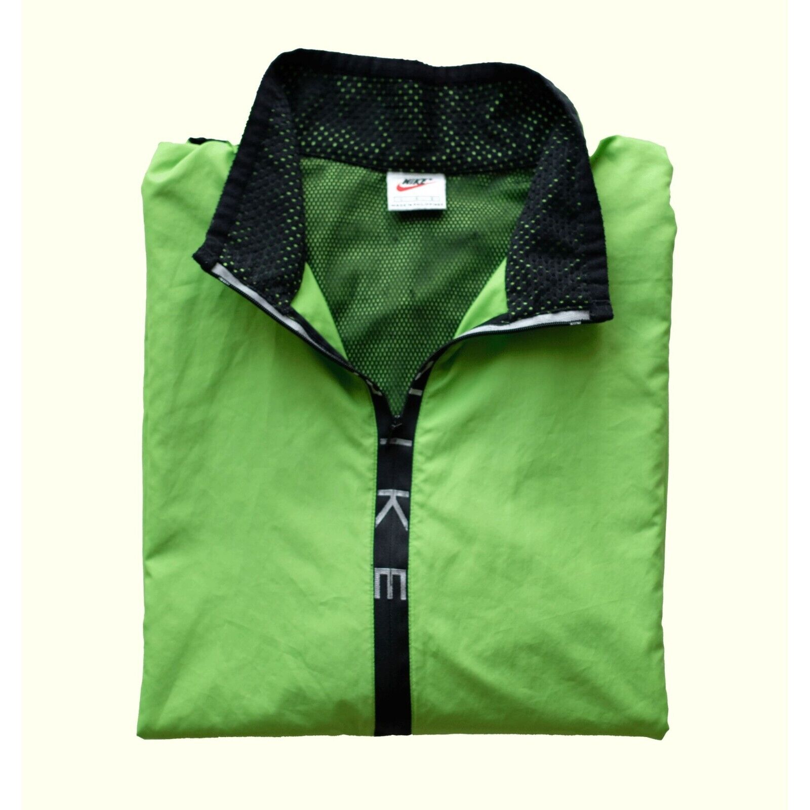 VTG NIKE MENs Y2K 90s USA CORE VOLT JACKET SWOOSH GREEN PULL