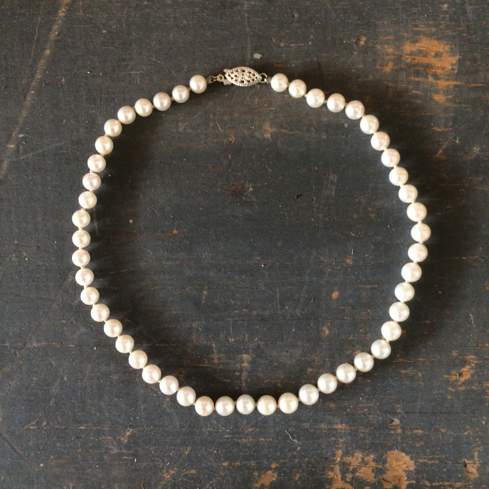 Akoya Cultured Pearl Necklace - 6mm Pearls - 13.5