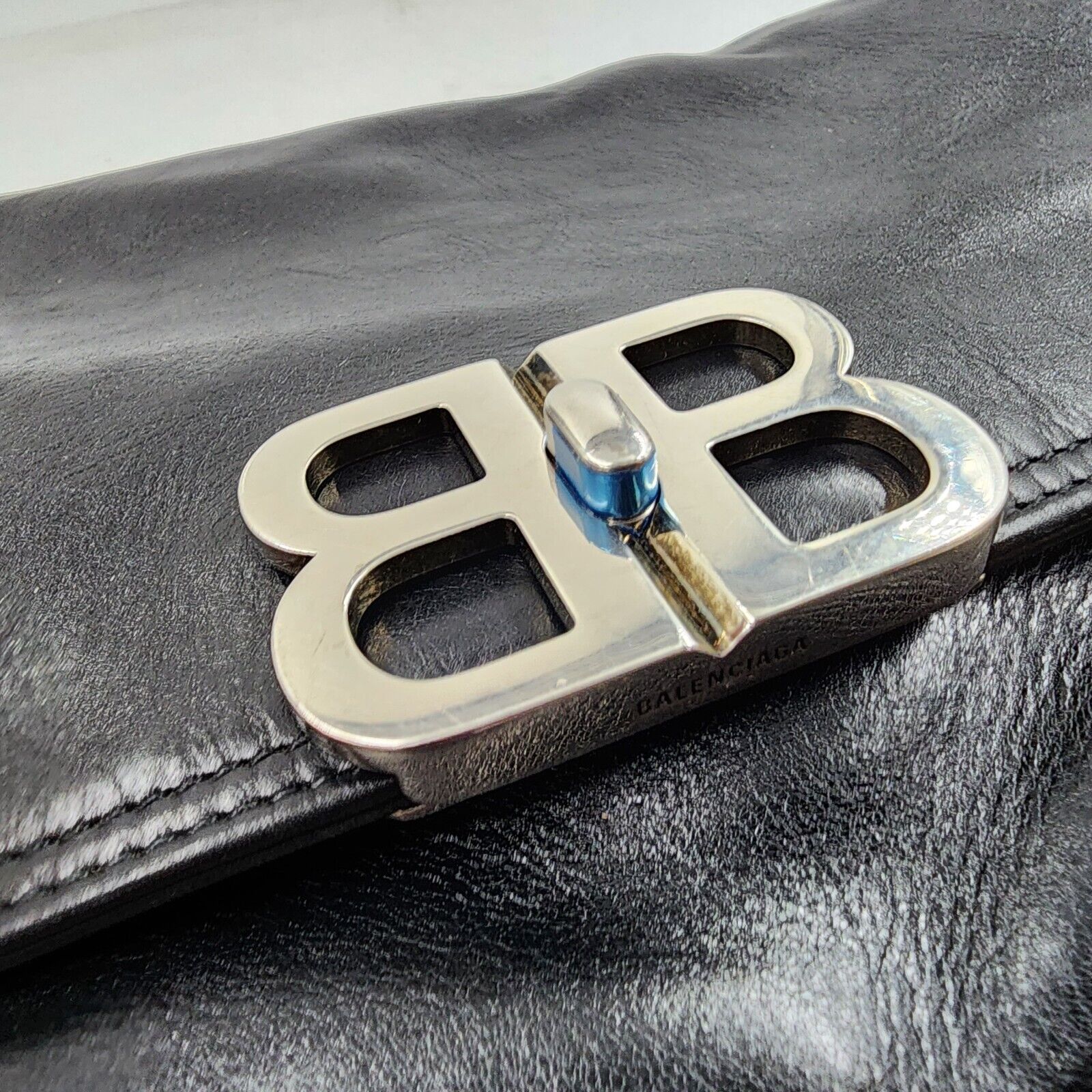 Balenciaga BB Soft Flap Shoulder Bag Women's Black Removable