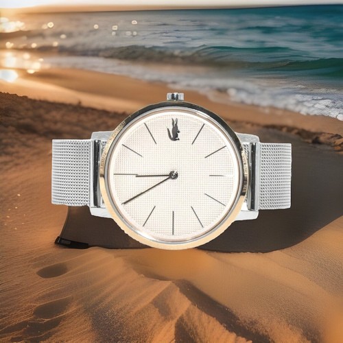 Lacoste Womens Moon Quartz Two Tone Watch w Stainless Steel