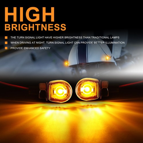 LED Motorcycle Turn Signal Amber Lights For Yamaha V-Star XV650