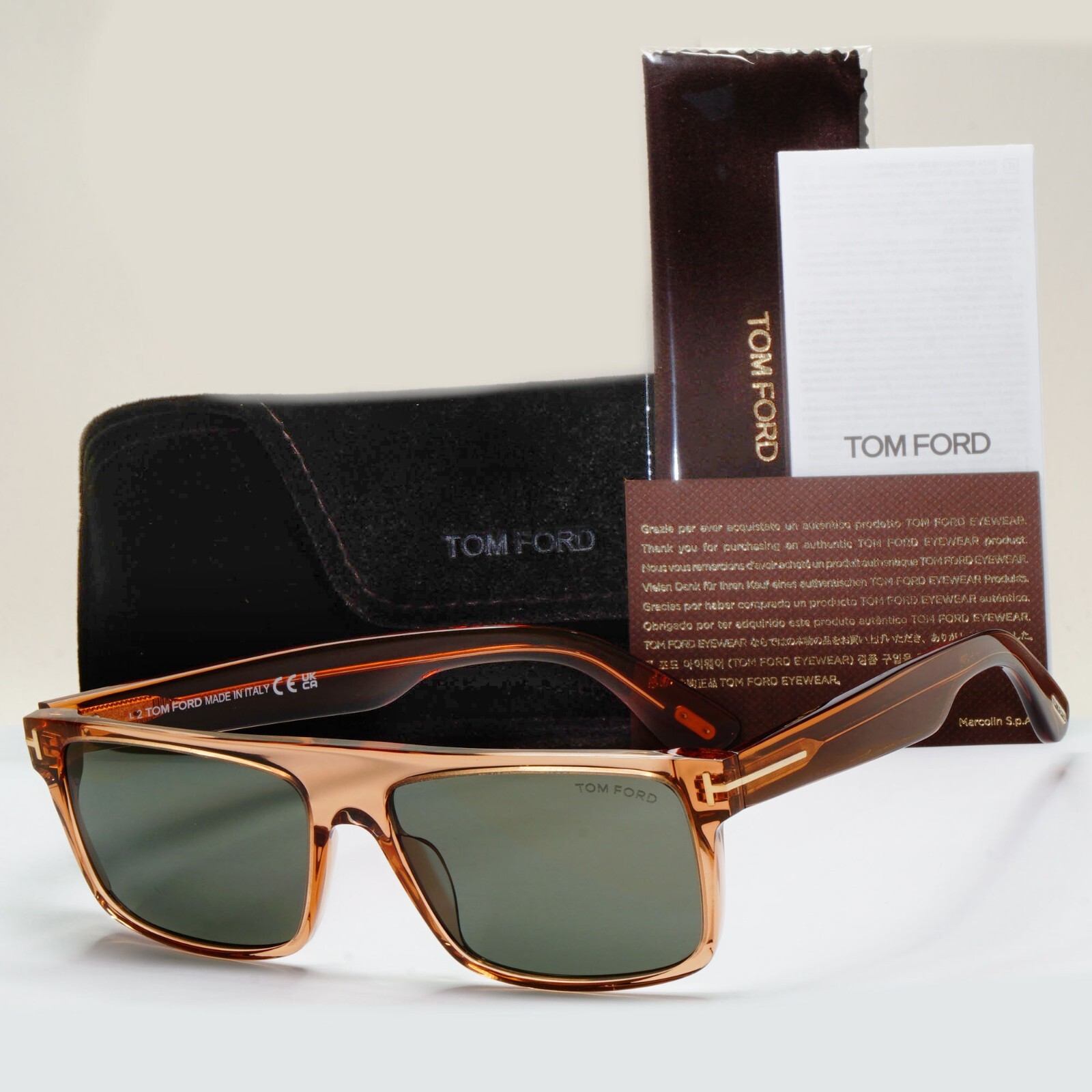 Tom Ford Sunglasses Philippe-02 Brown Transparent Honey