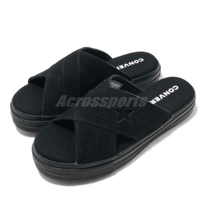 converse slides black