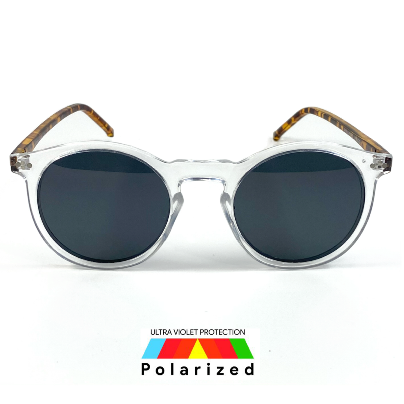 Men Women Round Retro Style Smoke Lens Pol112