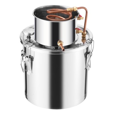 Moonshine Still 5 Gal Water Wine Alcohol Distiller Brewing Kit Stainless Steel