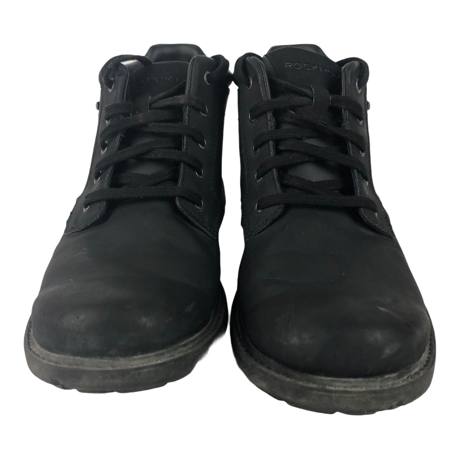 rockport black leather boots