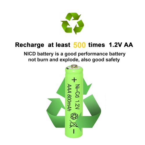 Lot 1-48Pcs Ni-Cd AAA Rechargeable Battery 1.2V 600mAh Batteries for Solar Light