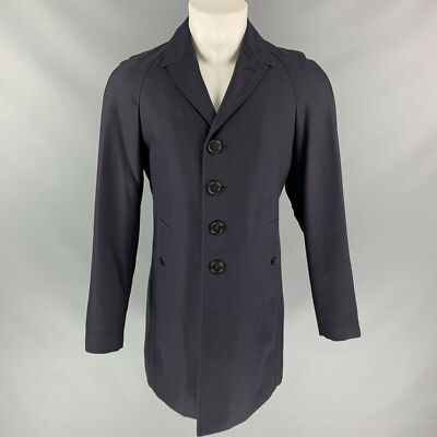 BURBERRY PRORSUM Pre-Fall 2013 Size 38 Navy Coated Cotton