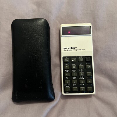 Sinclair Cambridge Programmable Calculator with Carry Pouch - Red LED Screen