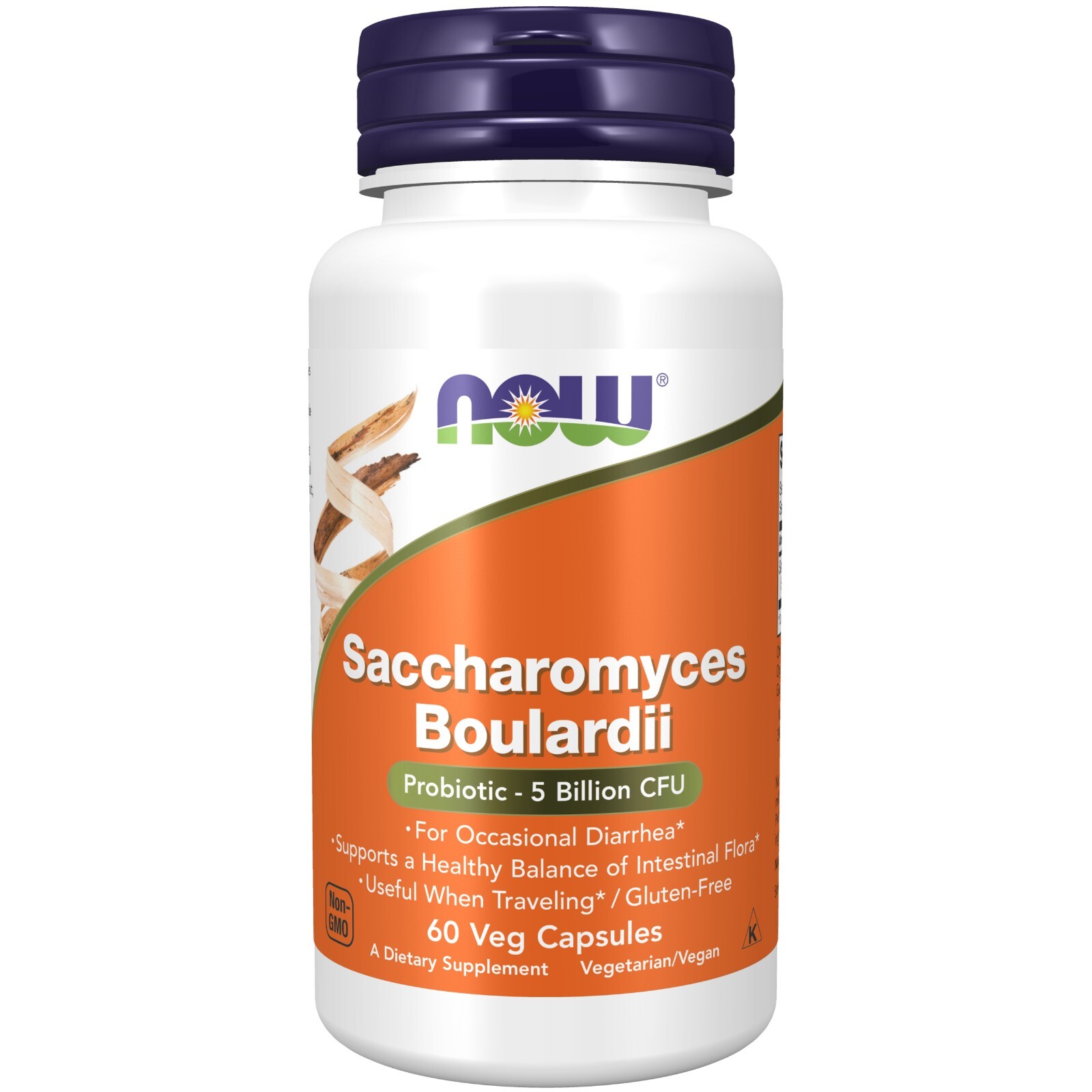 NOW Foods Saccharomyces Boulardii, 60 растительных капсул