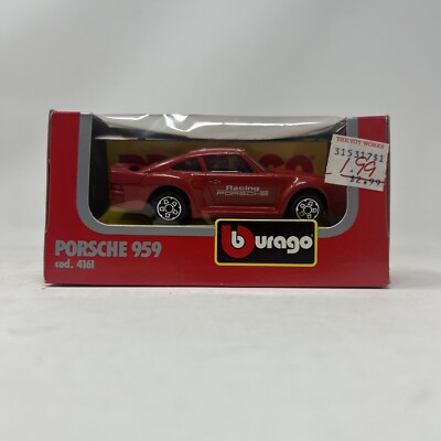 Bburago Burago PORSCHE 959 Racing Red 1:43 scale Boxed NIB 4161