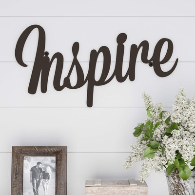 Metal Cutout Inspire Decorative Wall Sign 3d Word Art Home Accent D?cor For Mode