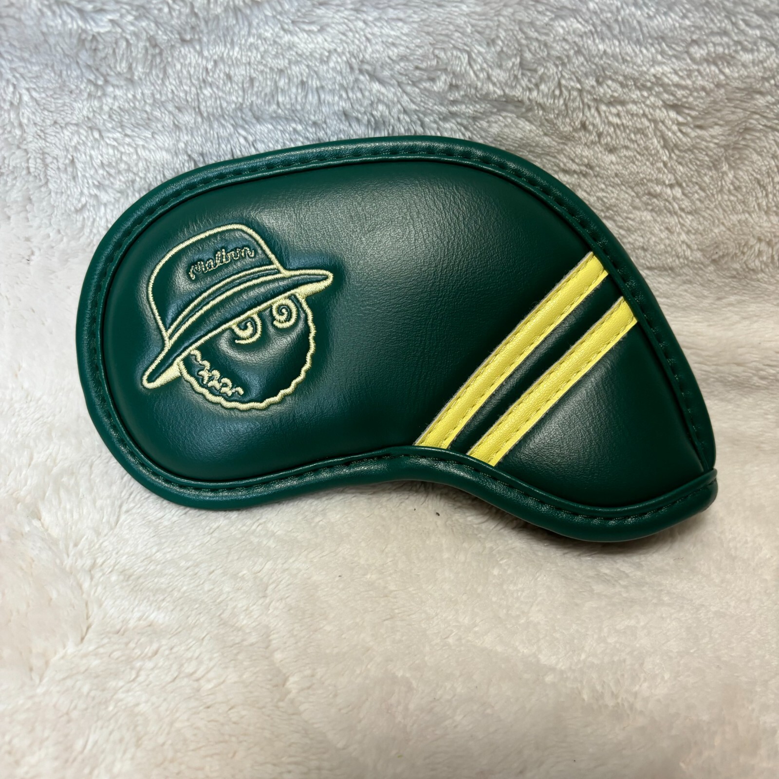 【MALBON】Malbon Rain Hood Iron Cover Package /追跡付 Malbon Golf Iron Head Cover Dark Green Yellow