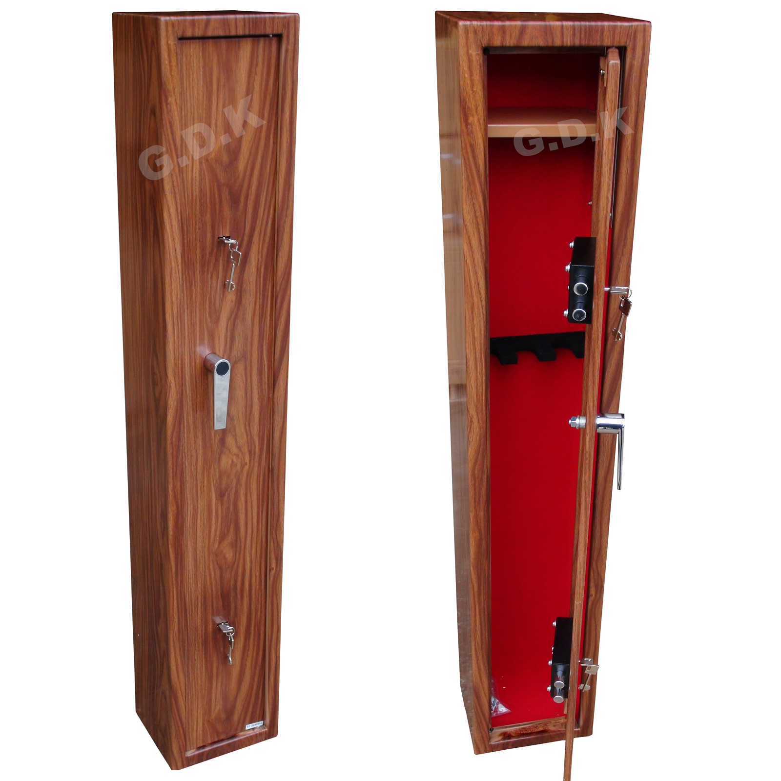 Paint Dam Wood Effect 3 Gun Cabinet Shotgun Rifle Cabinet Safe