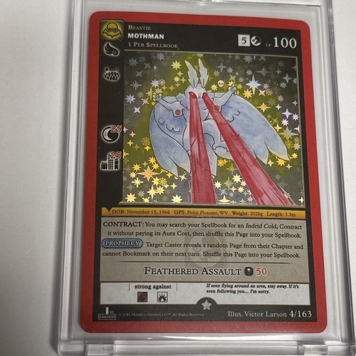 Mothman Full Holo 1st Edition Card MetaZoo Nightfall CARD