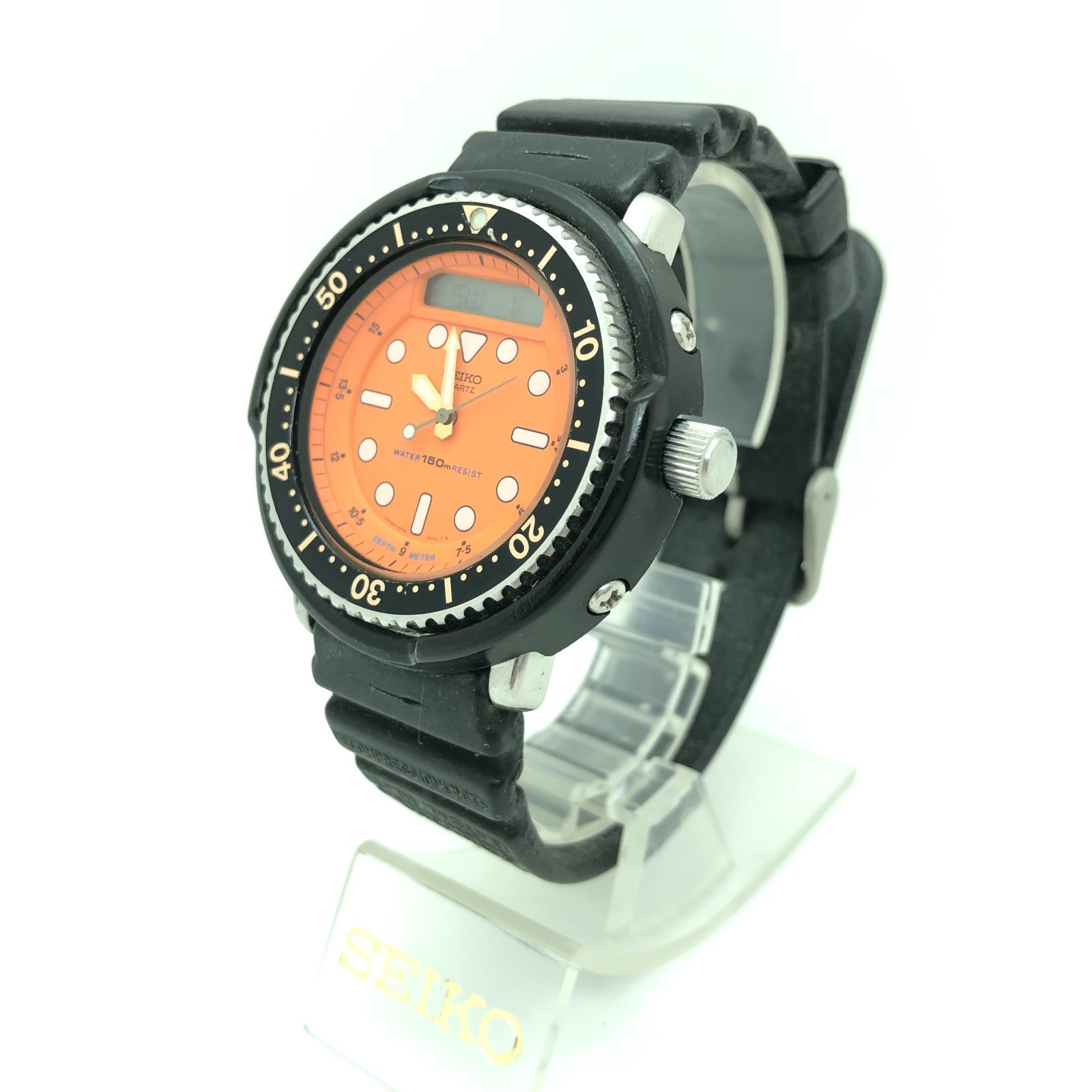 w2233] SEIKO H558-500A Hybrid diver ARNIE Orange dial ANA-DIGI New