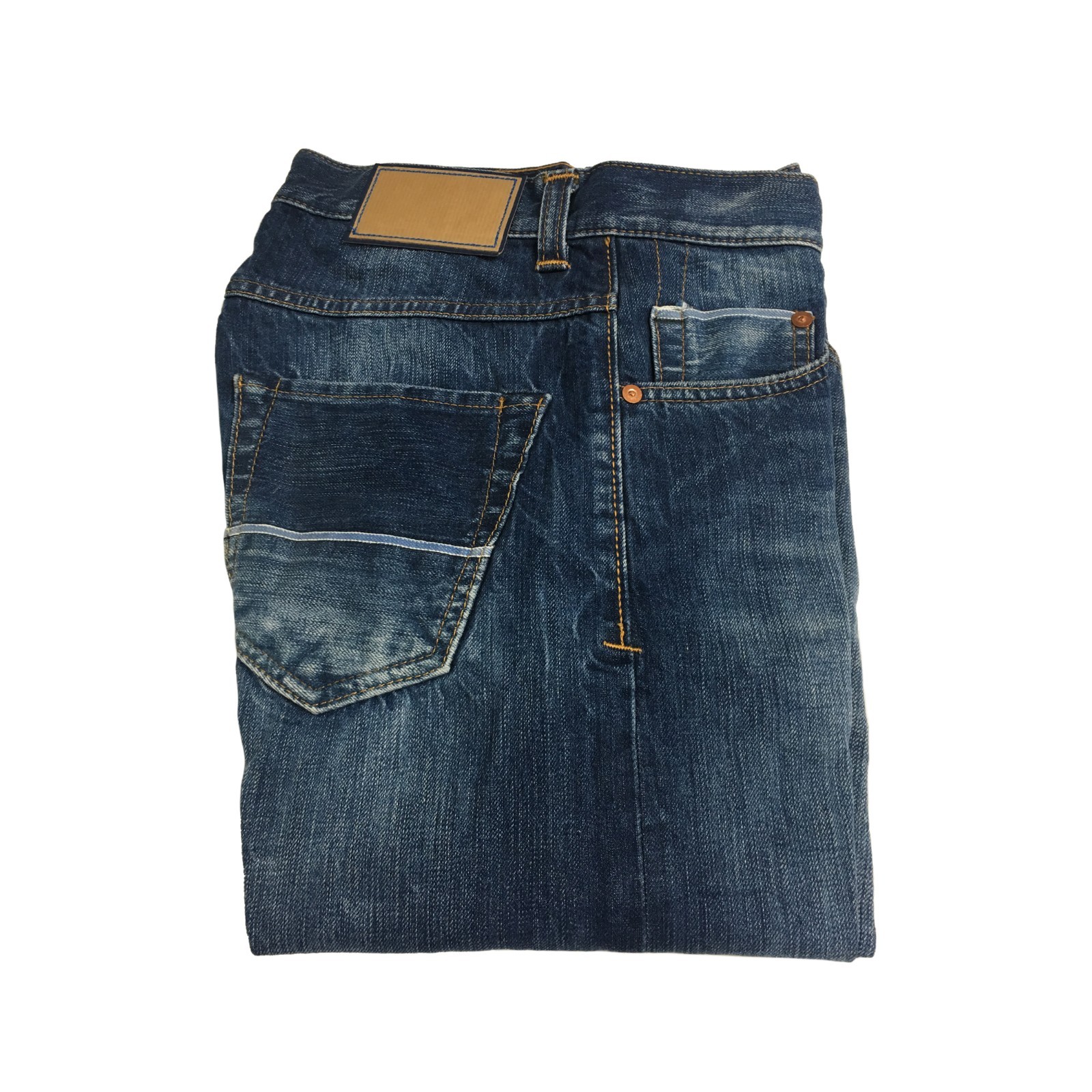 デニム・ジーパン MOTHER Cotton blend jeans wirh back logo label Blu MOTHER Cotton blend jeans wirh back logo label Blu (MOTHER