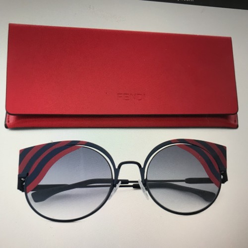 Pre-owned Fendi Hypnoshine Cat Eye Sunglasses Current Season New- Retails $765 In Brown