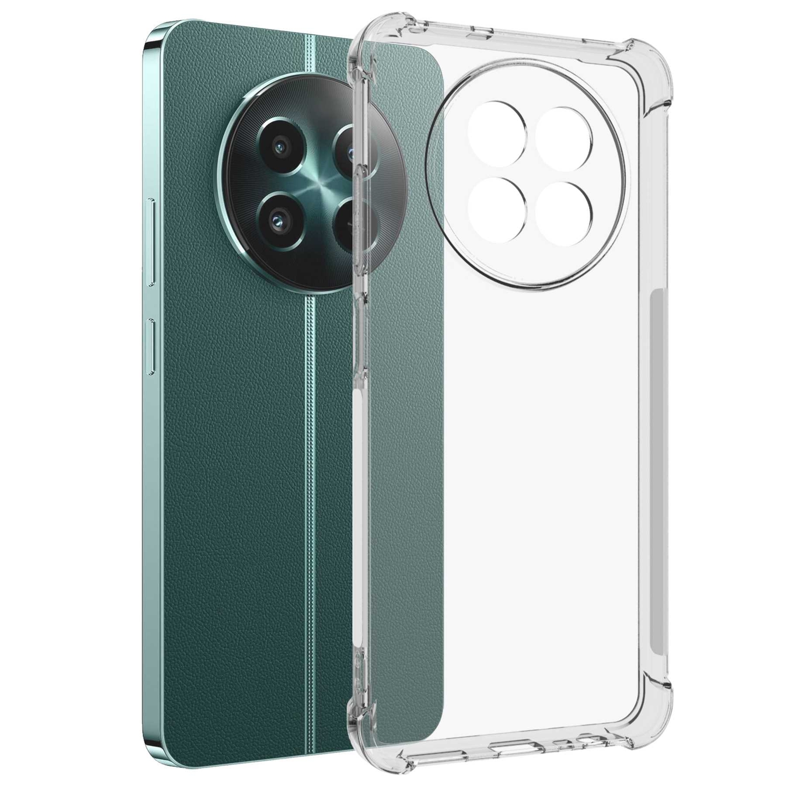 Custodia In Silicone TPU Per Realme 12 5G / 12X 5G - Cover Sottile Antiurto, Foro Per Laccio, 13 Colori, Nero