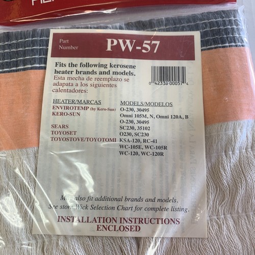 Kerosene Heater Replacement Wick, PickAWWick, PW57 Envirotemp Kerosun SearsのeBay公認海外通販｜セカイモン