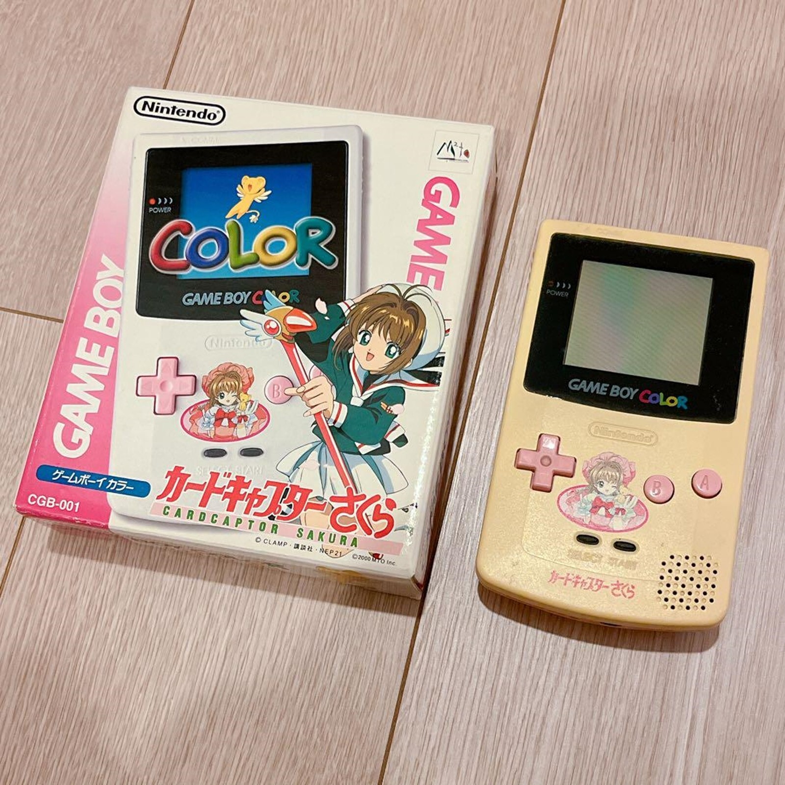 ゲームボーイカラー　サクラ大戦　クリアチェリーピンク　本体  ジャンク品 ゲームボーイ - ゲームボーイカラー サクラ大戦記念バージョン