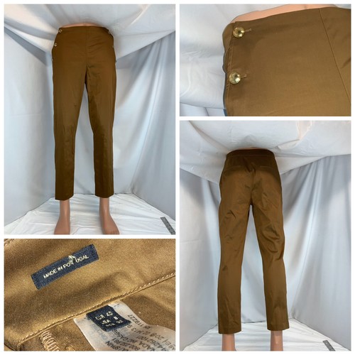 ★MASSIMO DUTTI★ ストレートリネンパンツ ブラウン ブラウン（茶色）系 Massimo Dutti(マッシモドゥッティ) パンツ