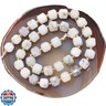 Malahill Wholesale Natural Faceted Stone Beads for Jewelry Making Sold per Bag 5 Strands Inside Cube White Jasper 8mm