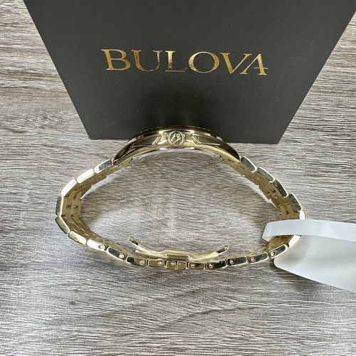 Pre-owned Bulova New✅curved✅  Curv Chronograph Gold Stainless Steel Men's Watch 97a125 $895