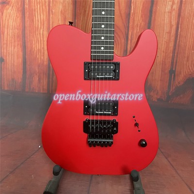 TL Red Electric Guitar Solid Body 6 String HH Pickup Basswood Body Maple Neck