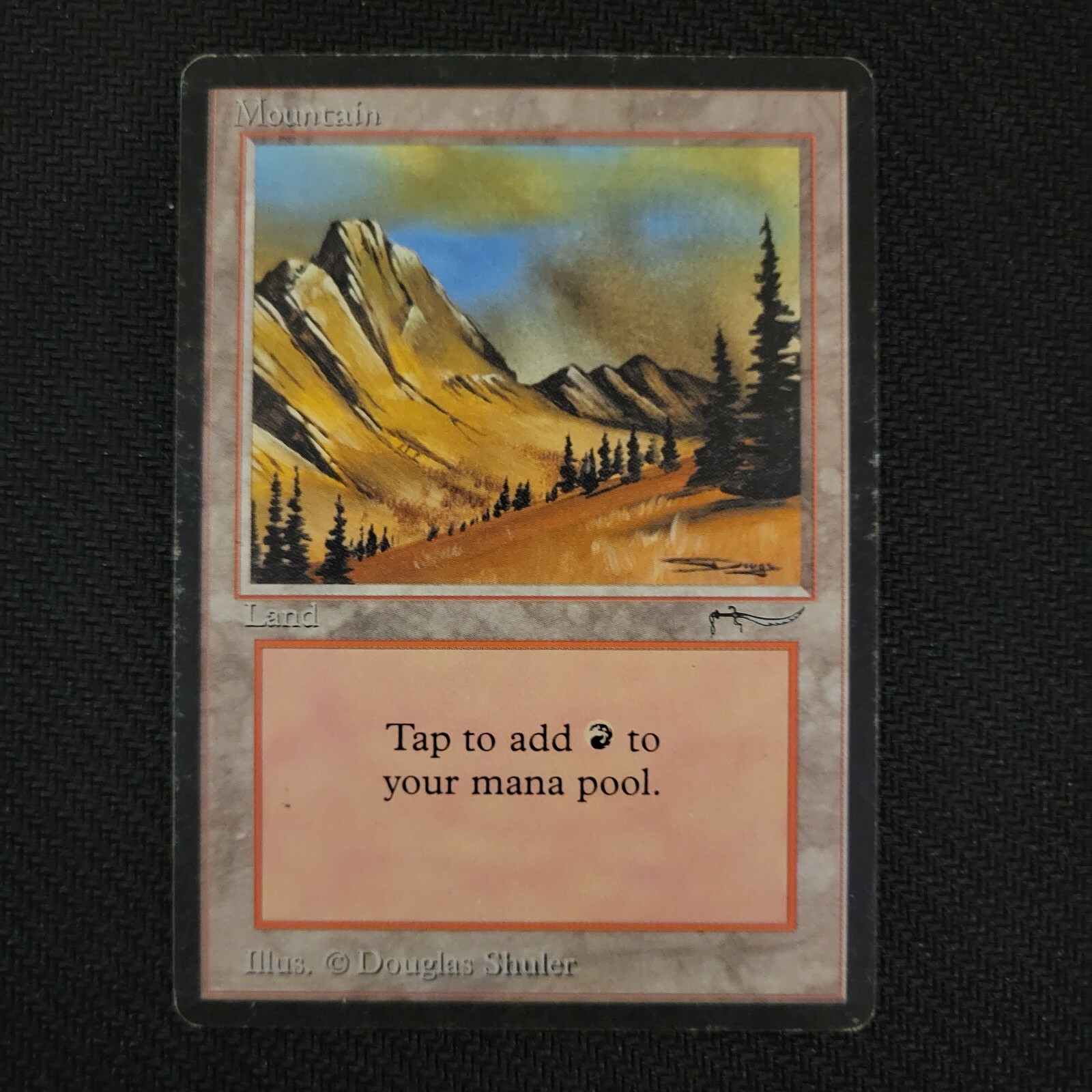 Mountain Land Arabian Nights Played MTG Magic The Gathering