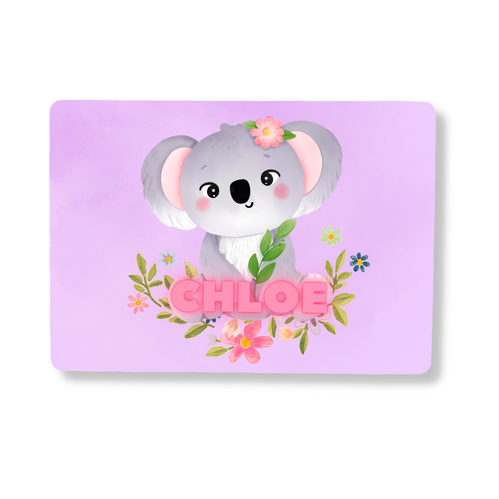 Personalised Placemat - Add Your Name - Koala Design - Wipe Clean MDF