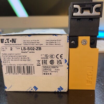 NEW EATON. MOELLER SERIES. LS-S02-ZB. 2NC CONTACTS. SAFETY SWITCH (1 PCS PRICE)