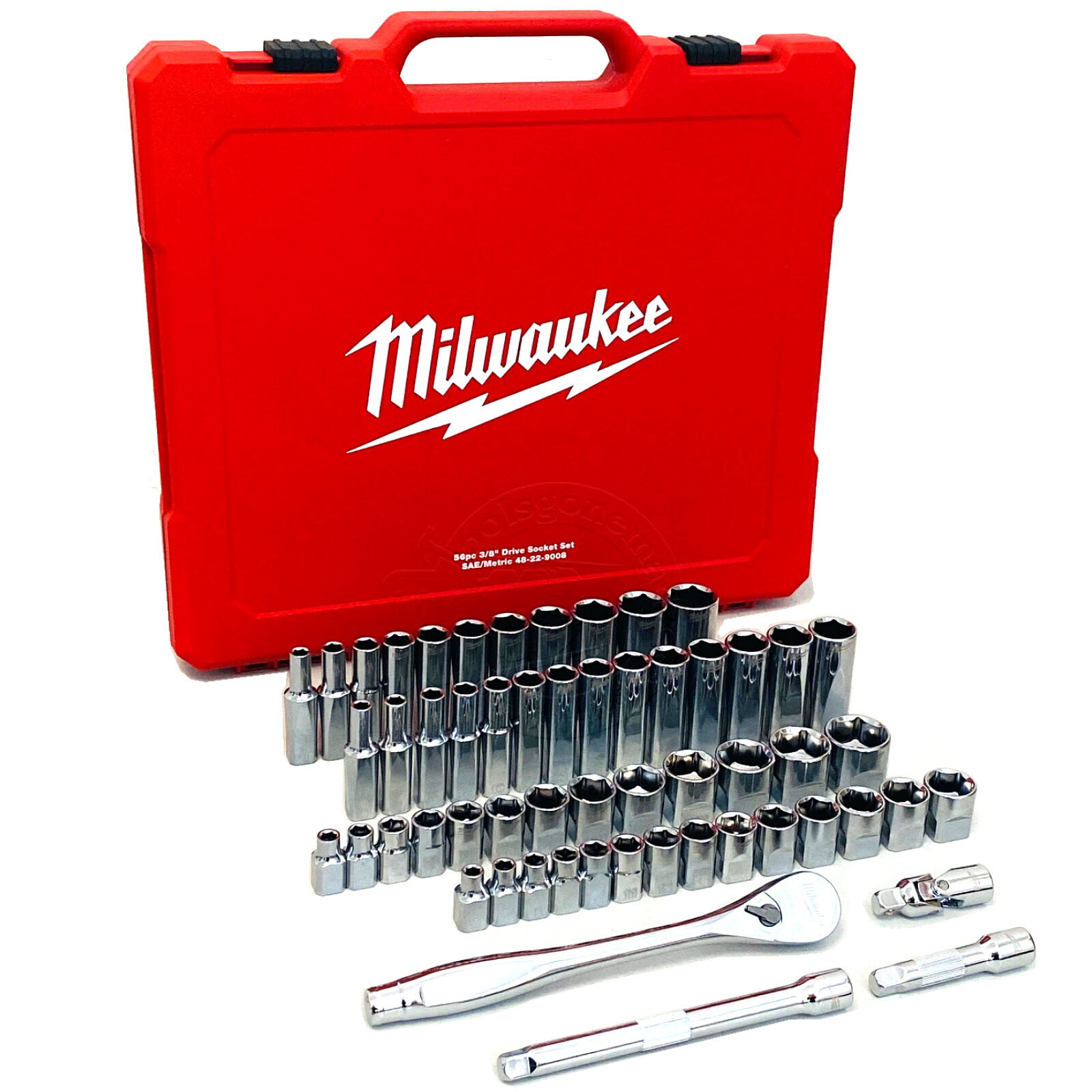 Milwaukee 56pce 3/8" Drive Ratchet & Socket SAE (Imperial) & Metric Set