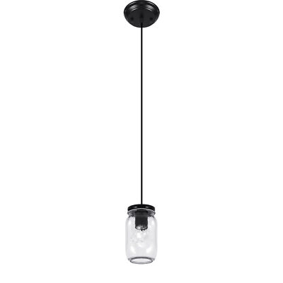 Glass Mason Jar Light Farmhouse Kitchen Island Ceiling Pendant Light Fixtures