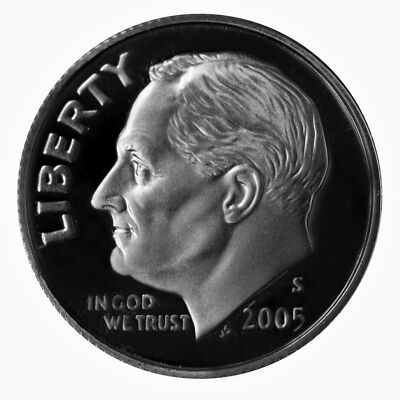 2005 -S Roosevelt Dime Proof 90% Silver Gem Deep Cameo US Coin