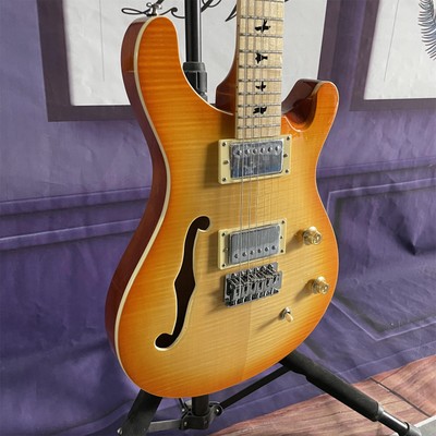 Electric Guitar Semi Hollow Body 6 String PRS Maple Fretboard HH Pickup Fast