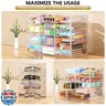Acrylic 3 Pack Desk Organizers and Accessories, Makeup Organizer Storage With 15 Drawers, Desk Organizers, Dustproof Drawer Organizer and Storage for Make Up, Jewelry, DIY Pen