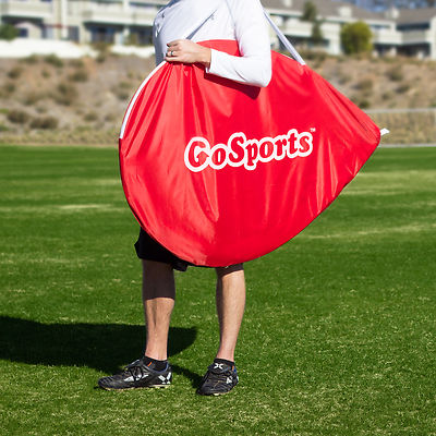 GoSports 6 FT Portable PopUp Soccer Goals  (Set of 2 + 6 Cones and Case)
