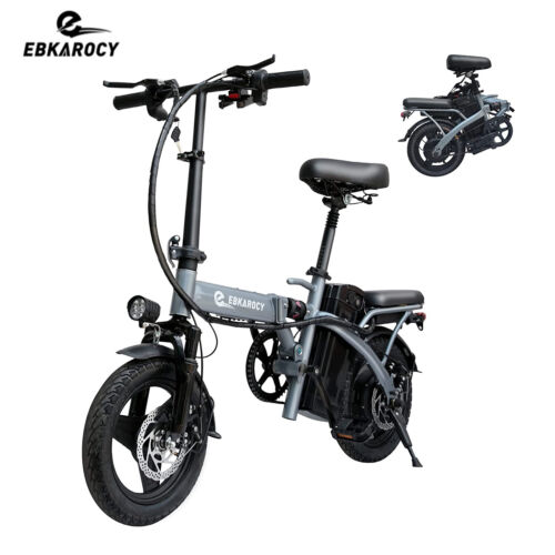 Bicycle for Sale: Folding Electric Bike Adults 14" 400W Foldable Electric Bikes 48V 15AH Battery in Chino, California