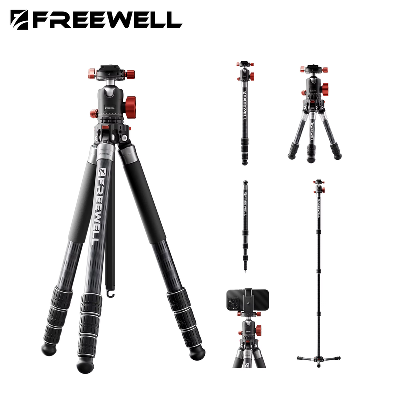 Portable Multi-Functional Tripod Offers 5-in-1 Modes DSLR Camera Travel Tripod F