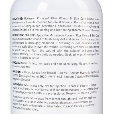 McKesson Puracyn Plus Wound Irrigation Skin Cleanser First Aid 16.9 oz 1 Count