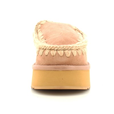 Pre-owned Mou A24us Women's Slipper Mu.fw681004a Clog Eskimo Platform In Beige