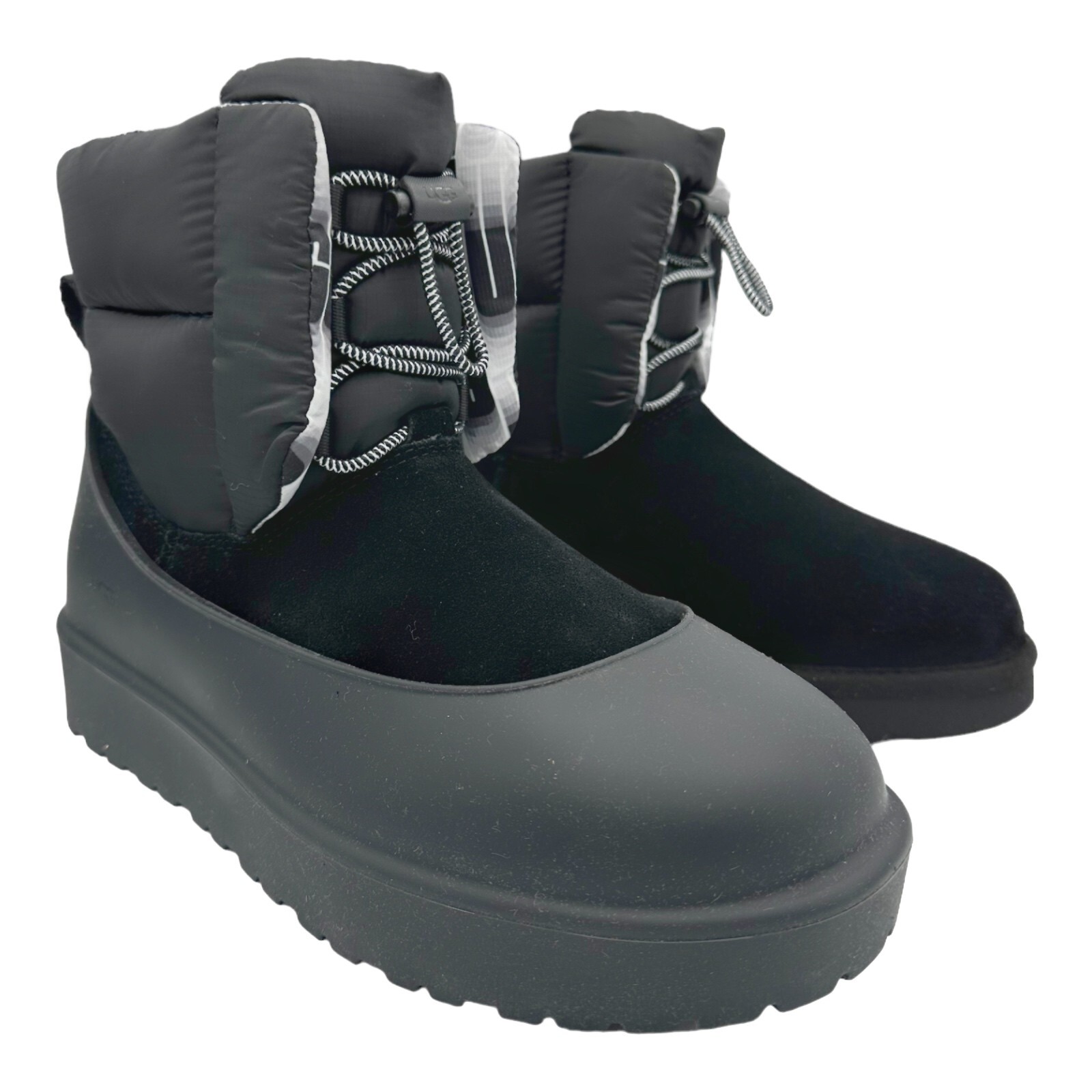 UGG CLASSIC MAXI TOGGLE BLACK SUEDE SHEEPSKIN WOMEN'S BOOTS US