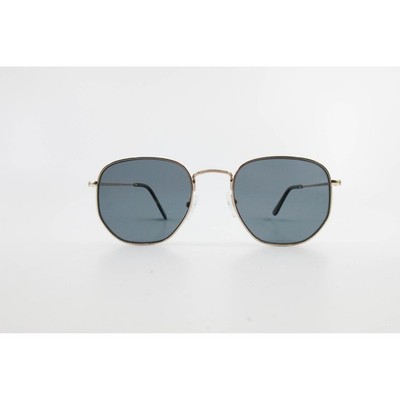 RMS 20211 Gold Geometric Hexagonal Sunglasses 54-21-145 Metal Frame Mens Womens