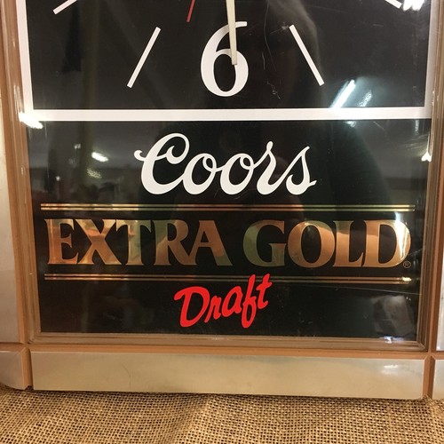 Coors Extra Gold Draft Clock, Vintage 1991, Working