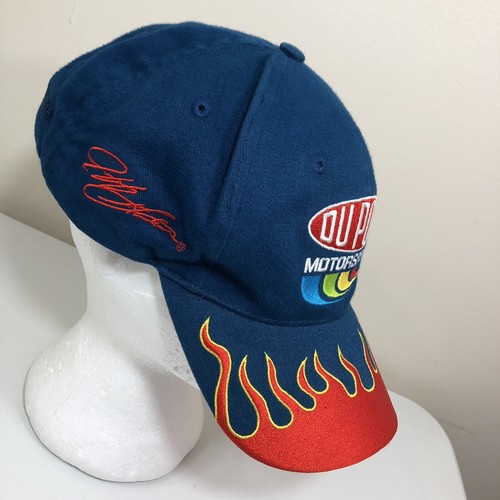 VINTAGE NASCAR JEFF GORDON FIRE FLAME DUPONT 2000’s HAT CAP SNAPBACK Chase EU