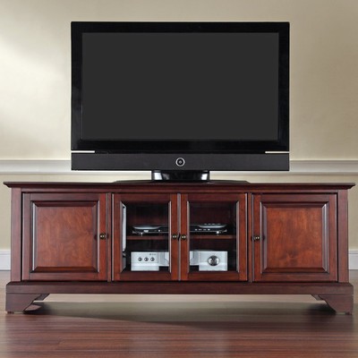 Console Credenza Media Center Home Theater Solid Wood Mahoga