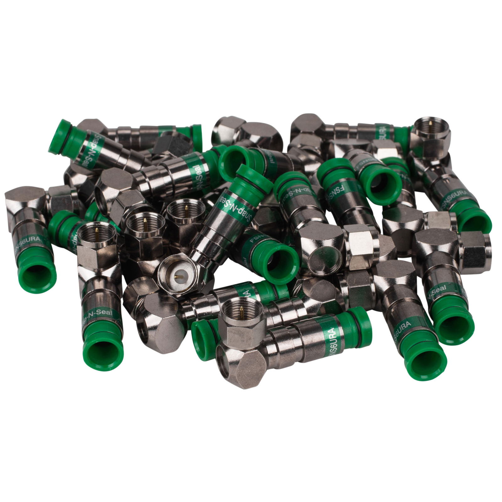 25Pack Belden FSNS6URA RG6 Right Angle F Male Compression Connector